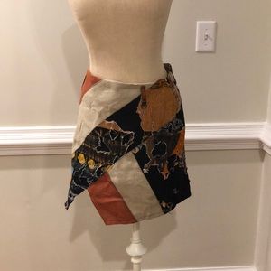 Black and orange skirt